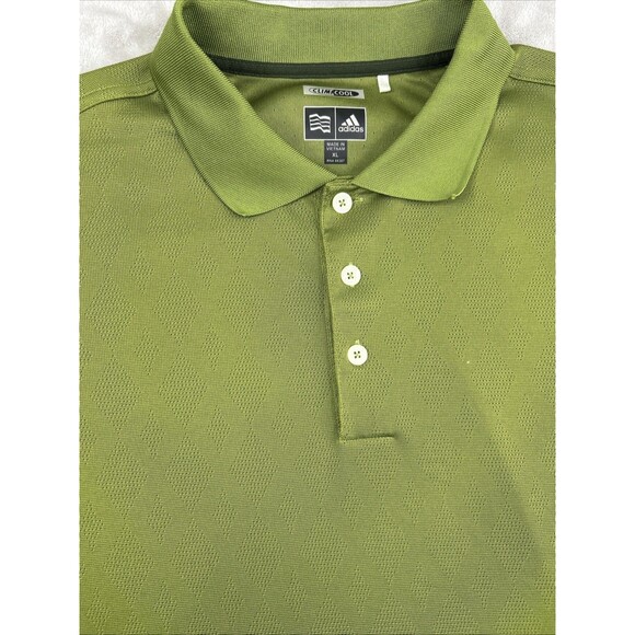 Adidas Golf Climacool Polo Shirt Men’s XL Red Lime Green Set Embroidered - Picture 10 of 13